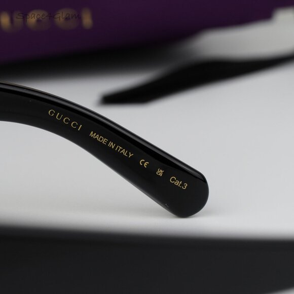 Gucci Women Sunglasses Black Grey Square GG1599SA 001 BRAND NEW - Picture 6 of 9